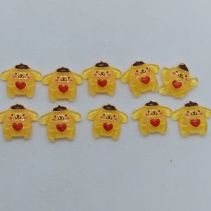 10 Mini Pompomurin Heart Hello Kitty Nail Charm